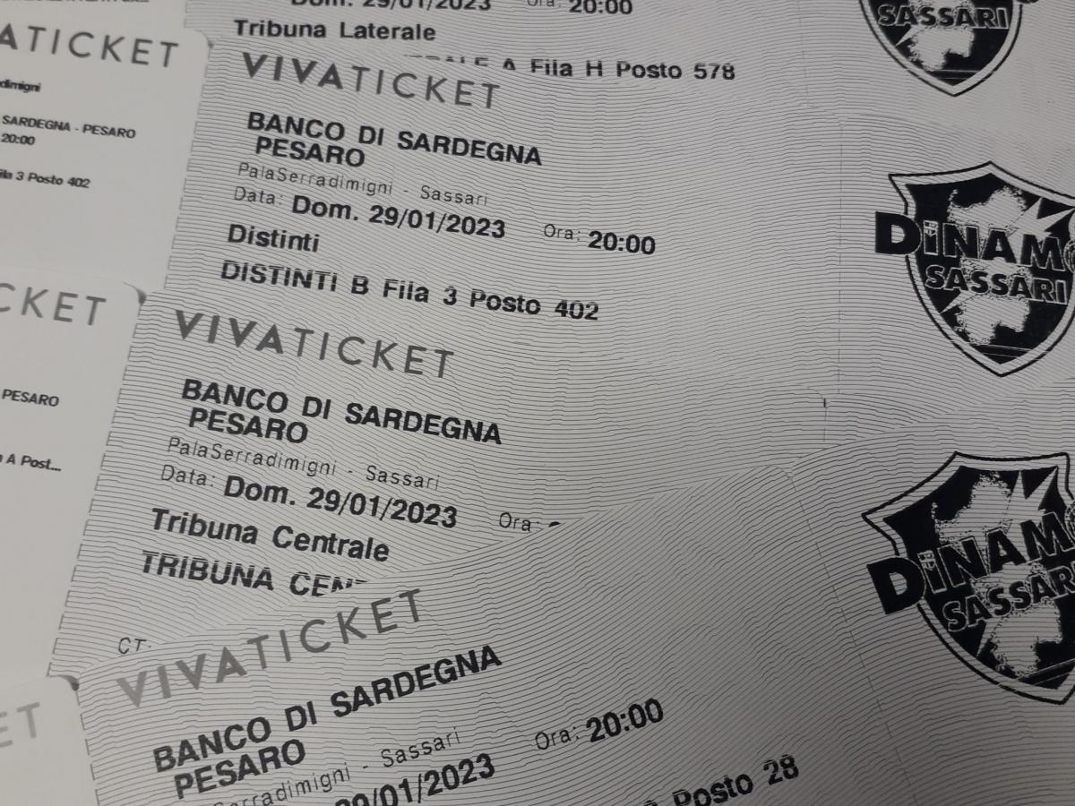 Biglietteria Dinamo-Pesaro con un omaggio