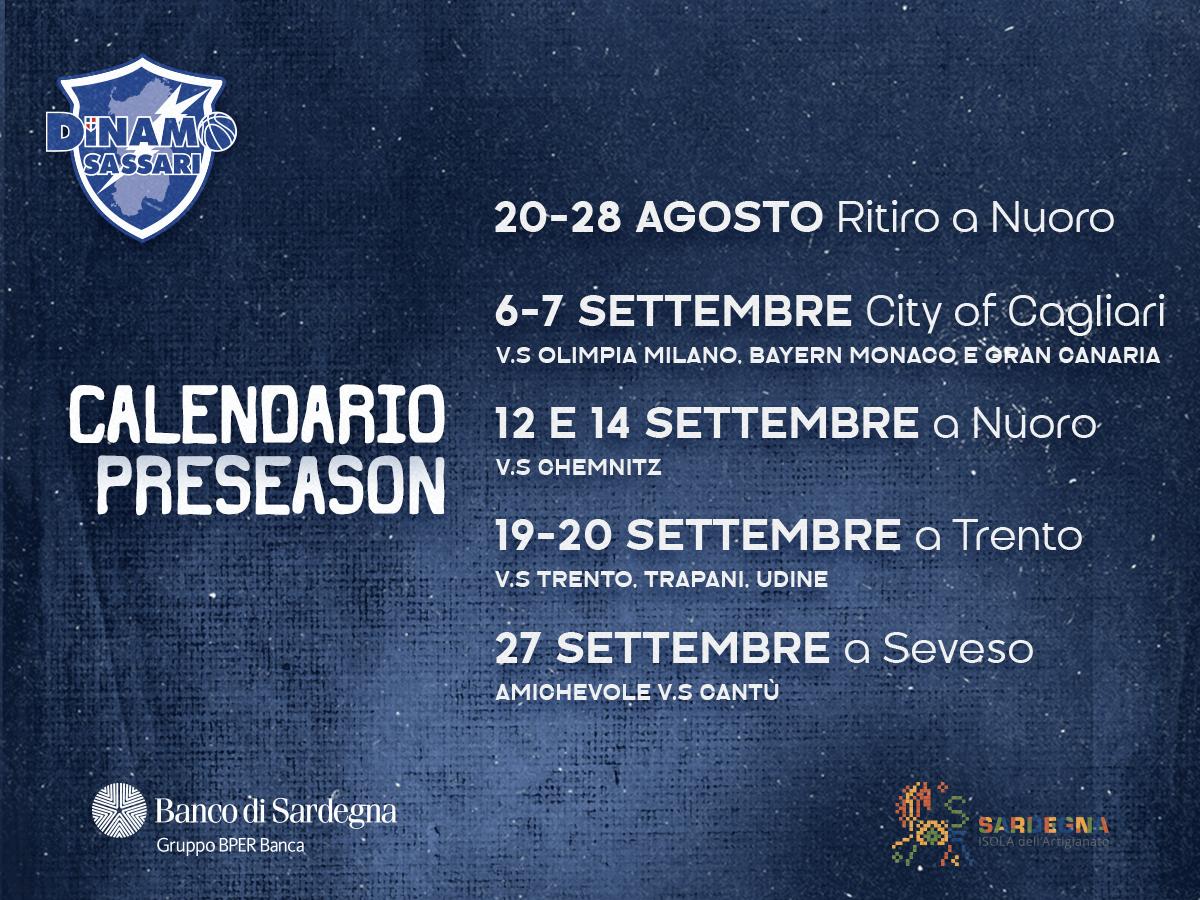 Calendario preseason dei Giganti